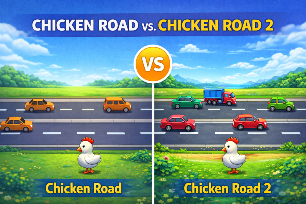Chicken Road and Chicken Road 2 arcade game comparison